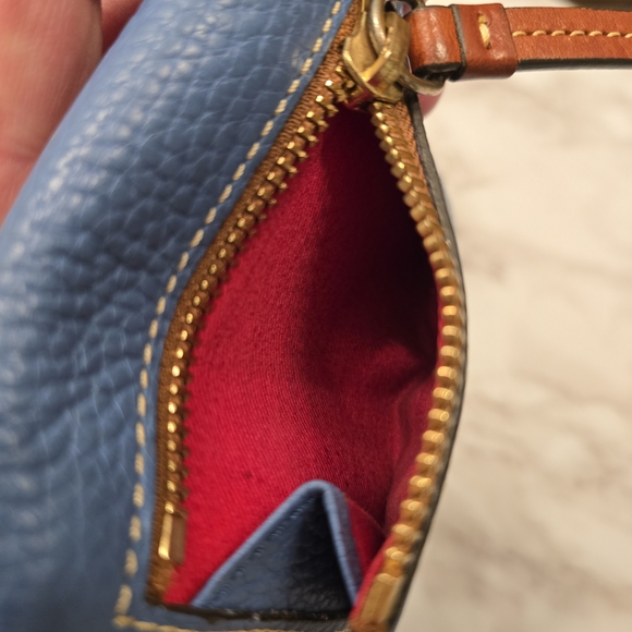 Dooney And Bourke Pebble Grain Flap Wallet Azure Blue - Picture 3 of 12